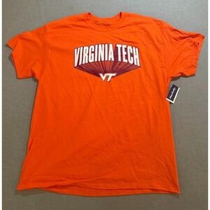 Virginia Tech Captivating NCAA Shirt Men's XL‎ Orange Short Sleeve Tee.
